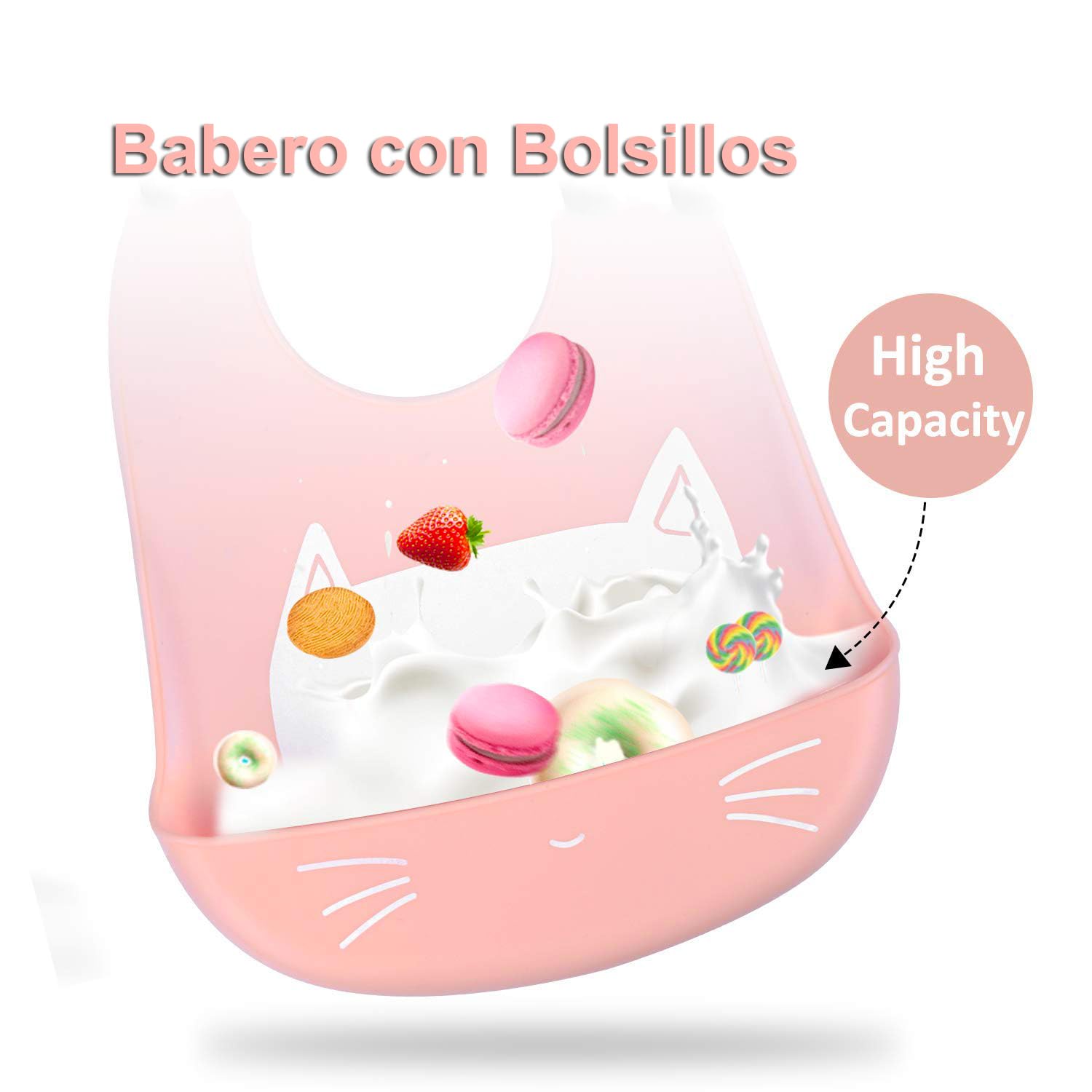 SLOSH Bavaglino Silicone Impermeabile Bavaglini con Tasca Lavabile Raccoglipappa de 6 Meses a 6 Años Bavaglini Pappa Bambini