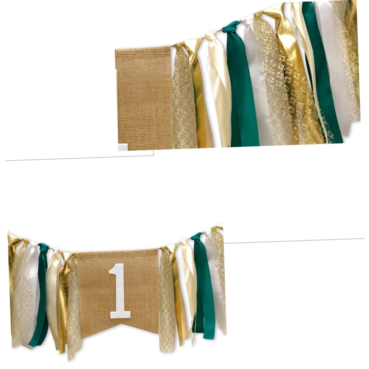 Cabilock Lot De 3 Bannières Décoratives Pour Baby Shower Accessoires Photo Banderoles Fournitures De Fête Vert Foncé