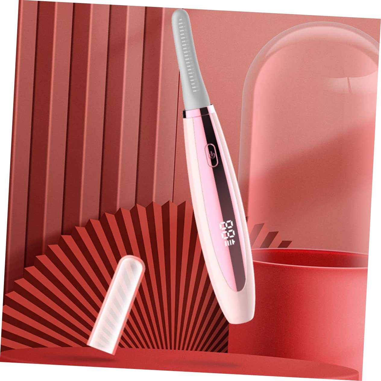 VALICLUD Heated Eyelash Curler Electric Lash Curling Tool Women's Beauty Essential Non-Slip Handle Natural Curls