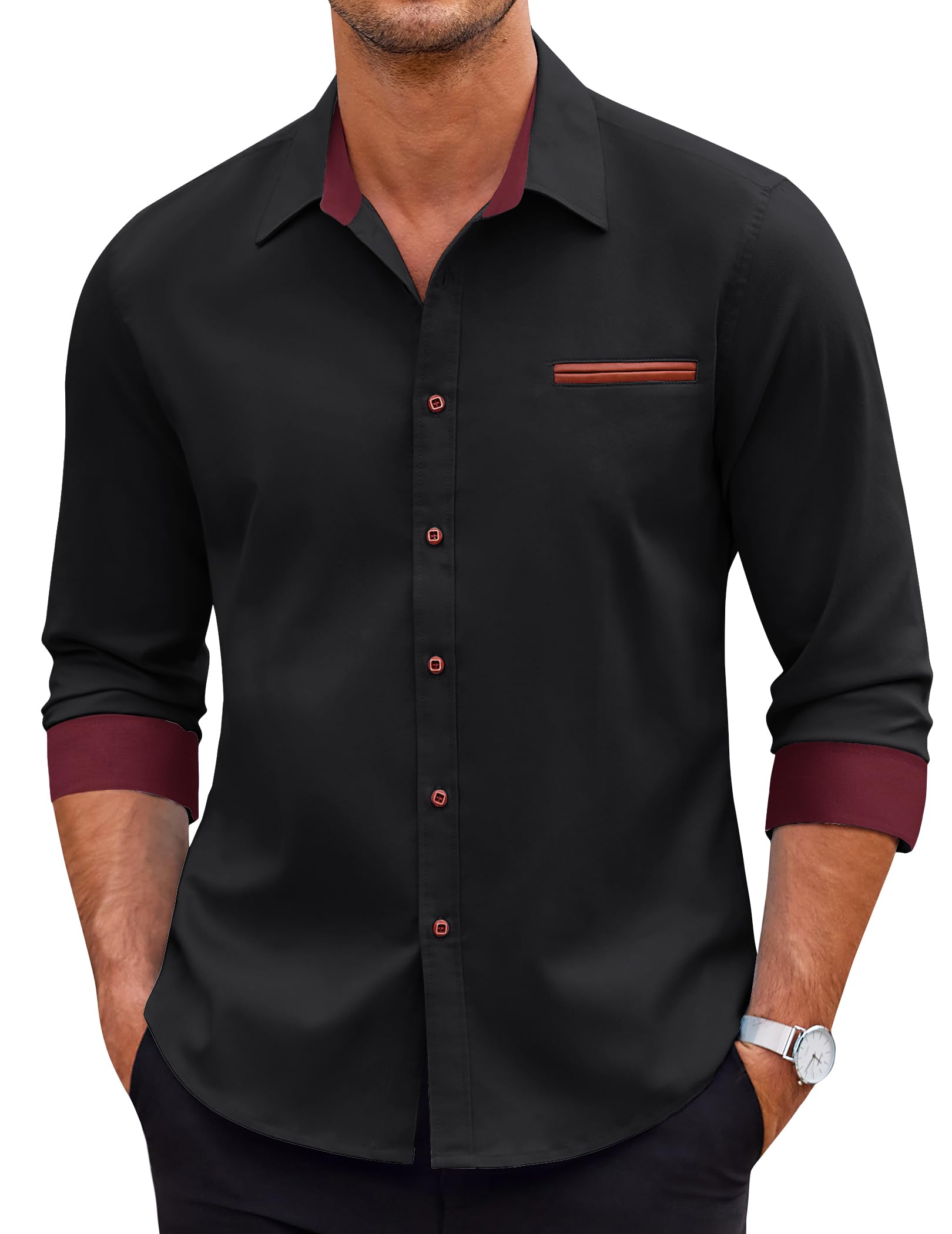 Coofandy Sy-pcv2-h7rc Casual Uomo (Pacco da 1)