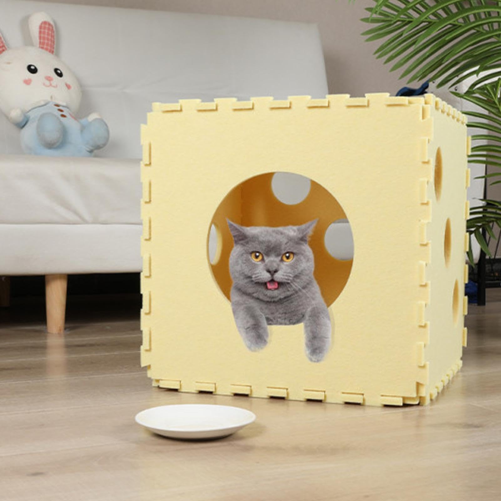 Cuccia Per Gatti Grande Case Feline Pieghevoli Lavabili Condomini Cubo Da