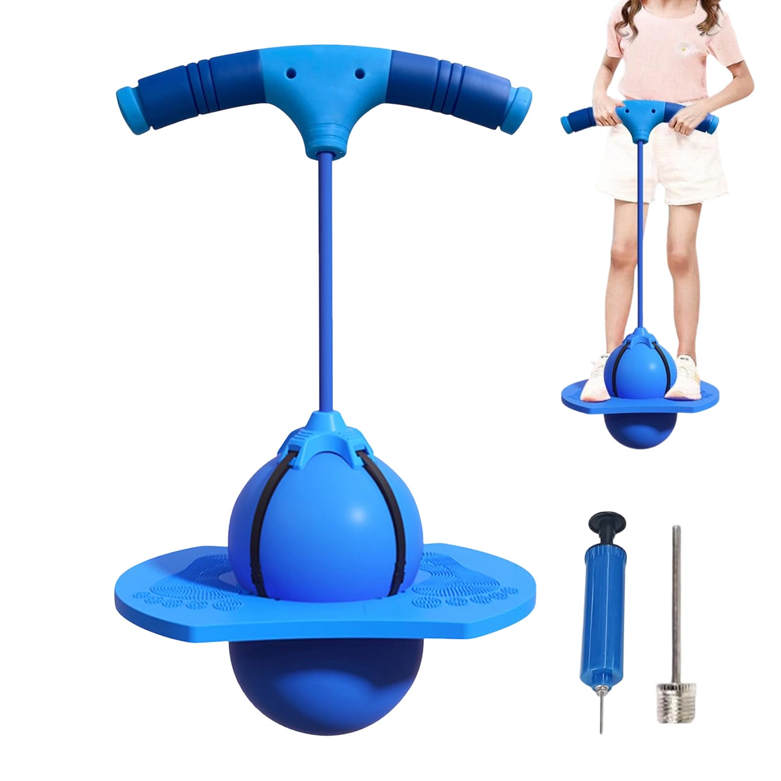 Pelotas saltarinas para niños, Pelota de Equilibrio Tabla de Rebote con Bomba & Mango, Pelota de Equilibrio saltarín, para niñas niños y Adultos Ejercicio de Salto y equilibrios