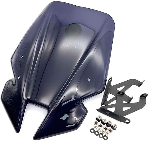 Miniatura 3 de GLoyer Motorcycle Windshield Motorcycle Windshield WindScreen Deflector Visor Viser Compatible with Yamaha MT09 2017 2018 2019 MT-09 17 FZ-09 FZ09