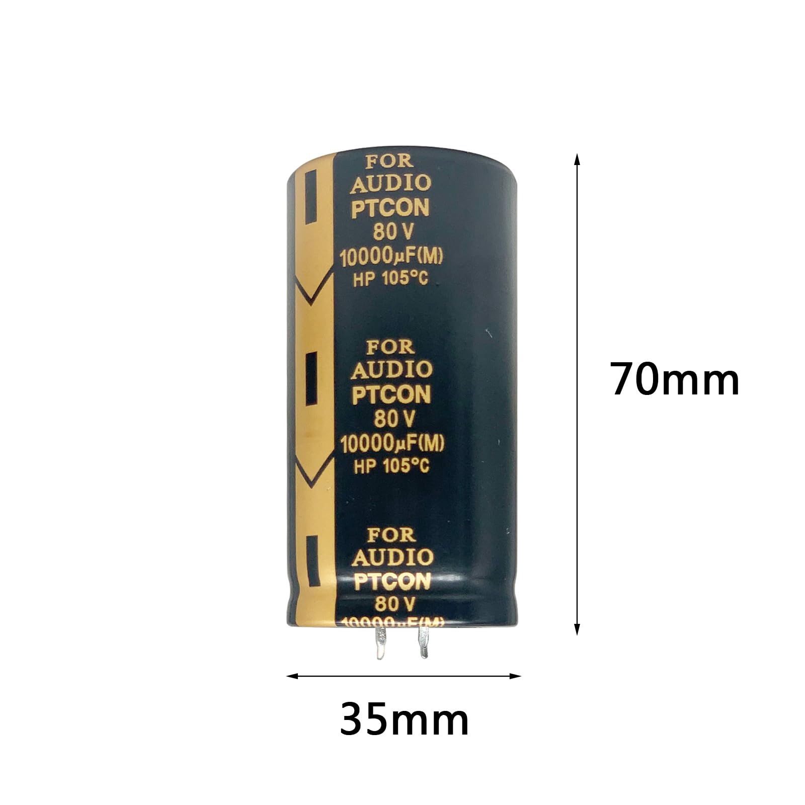 Condensatore elettrolitico a scatto, 80 V, 10000 UF, 35 x 70 mm, filtro amplificatore di potenza, condensatore elettrolitico per auto, 2 pezzi
