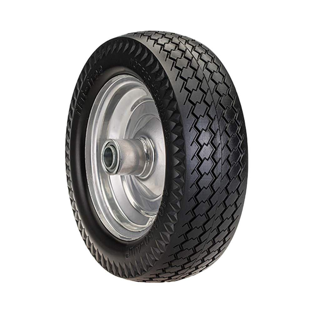 Buy SLT 4.10/3.504LP Flat Free Wheelbarrow Tire on Wheel, 2.2" Offset