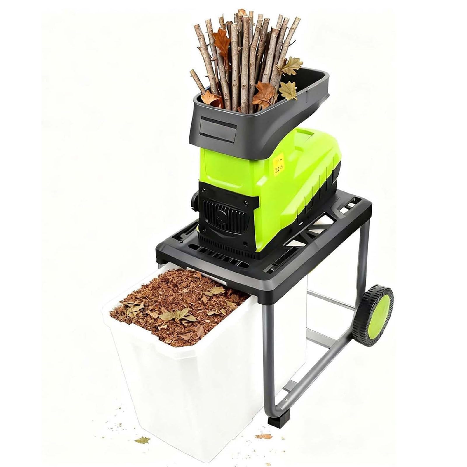 Broyeur Vegetaux et Branches 2800W,Déchiqueteuse Végétaux 45mm