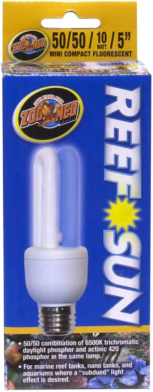 Zoo Med Reef Sun 50/50 Mini Compact Fluorescent Bulb, 10 Watts