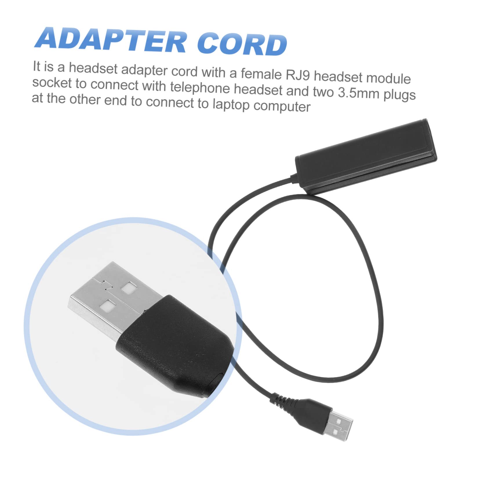 3stücke USB Zu Adapterkabel Für Headsets Leicht Und Tragbar Für Pc Und Laptop Um Headsets USB Zu Verwandeln Für Unterwegs Geeignet