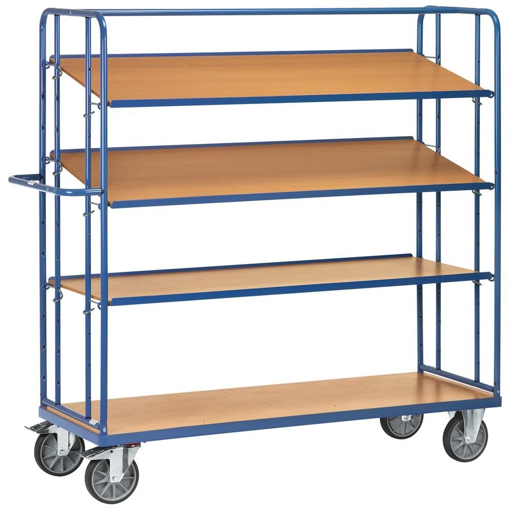 Fetra Transportgeräte mtphi395 Wagen Modular, 3 in Holz Tablett, 1430 mm x 620 mm x 1800 mm, 1250 mm x 610 mm Plattform Dimension