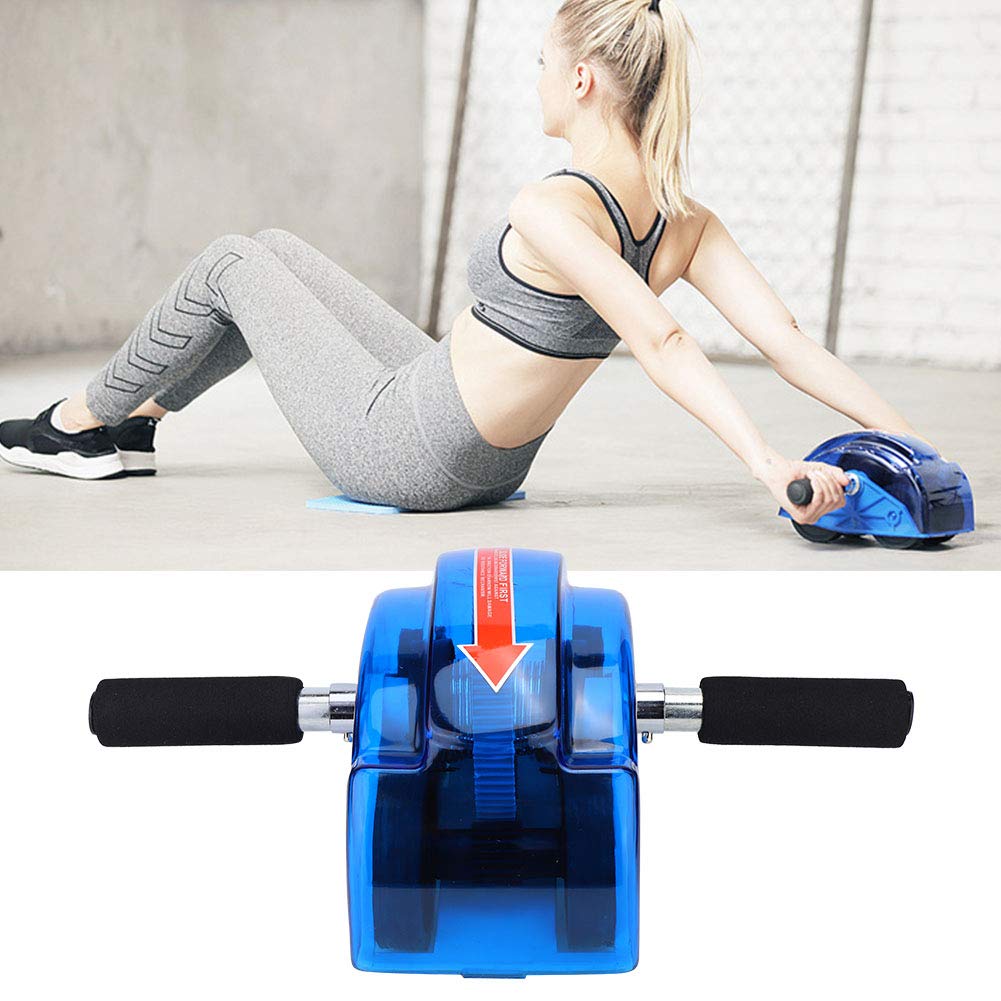AMONIDA Rullo per Esercizi Addominali, Attrezzatura Fitness Leggera per Forza e stabilità a Casa, Blu, 1 unità