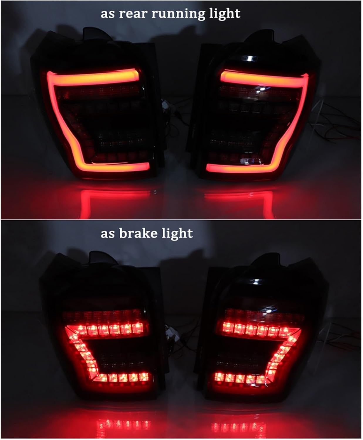 カーテールライトアセンブリ 車 LED 12V リアランニングランプブレーキリバースダイナミックターンシグナル ために 4 ランナー
