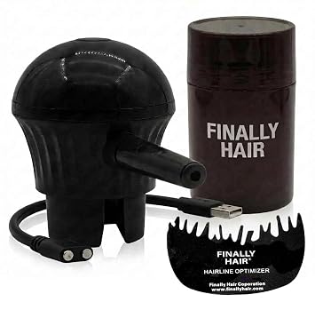 Rechargeable Finally Hair Fiber Precision Applicator Sprayer with USB Cable. 3 in 1 Kit with Refillable Bottle & Optimizer. Sprayer fits comptitor