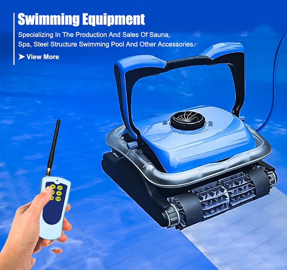 Aspirador de piscina Limpiador robótico de piscina completamente automático con escalada en la pared, dos canastas de filtro más grandes y cable flotante de 50 pies, fácil de limpiar Piscina sobre/en
