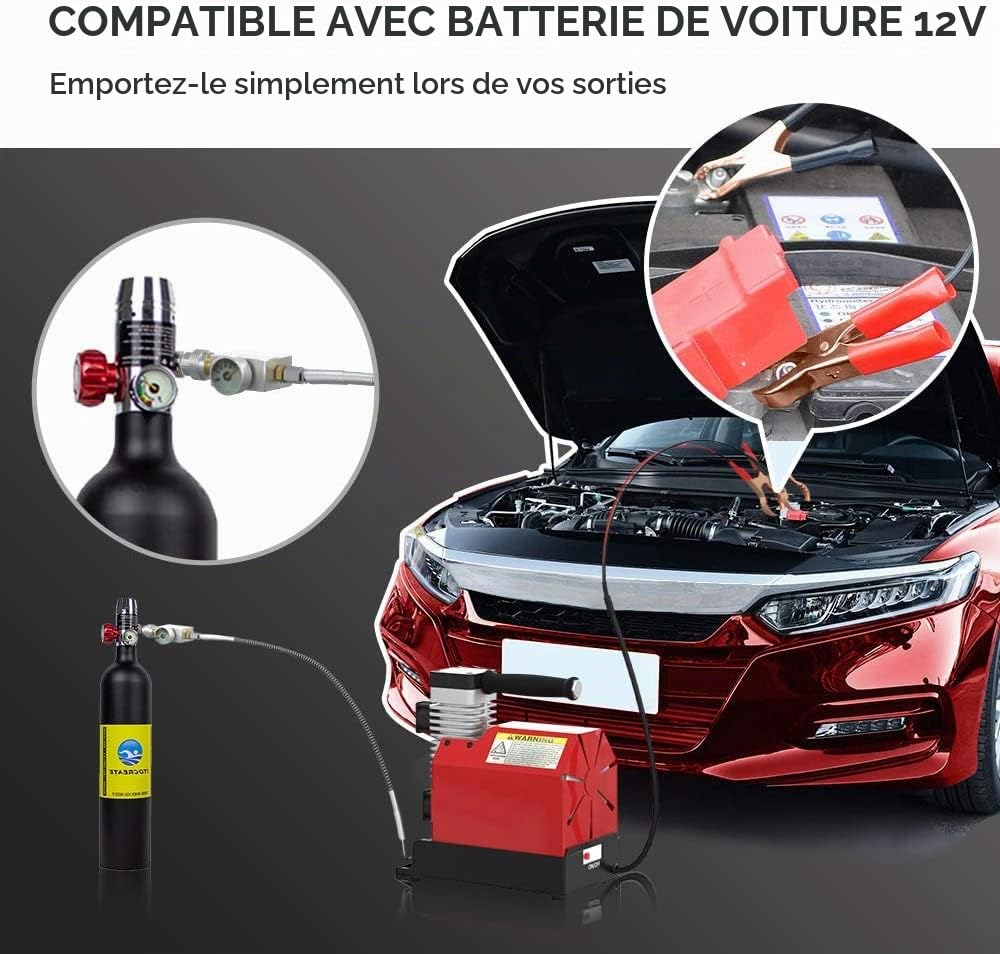 GX PUMP CS2 Compresseur d'air portable PCP, 4500Psi / 30 Mpa