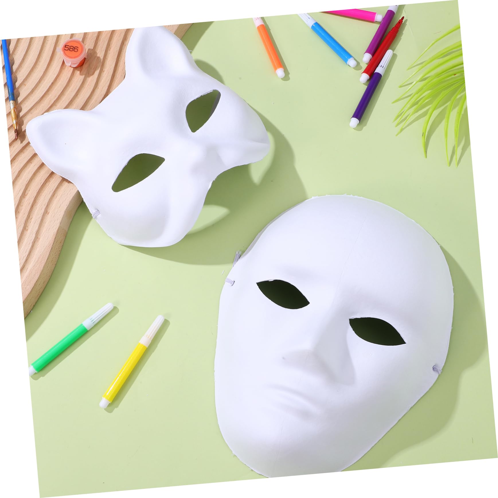 SUPVOX 10 Maschere Verniciabili Diy da Maschere Forma e Uomo per Feste e Halloween Accessori Creativi per Cosplay e Decorazioni da