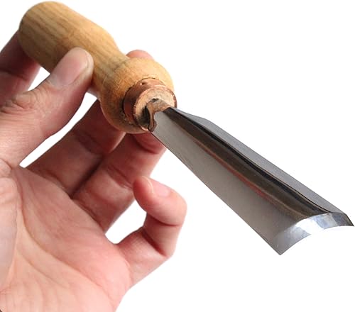 Miniatura 5 de Stryi Gouge - Hoja de 1.2 pulgadas #5 - Perfil radial ligeramente doblado, cincel semicircular, gubia de mano para carpintería, hoja de acero al