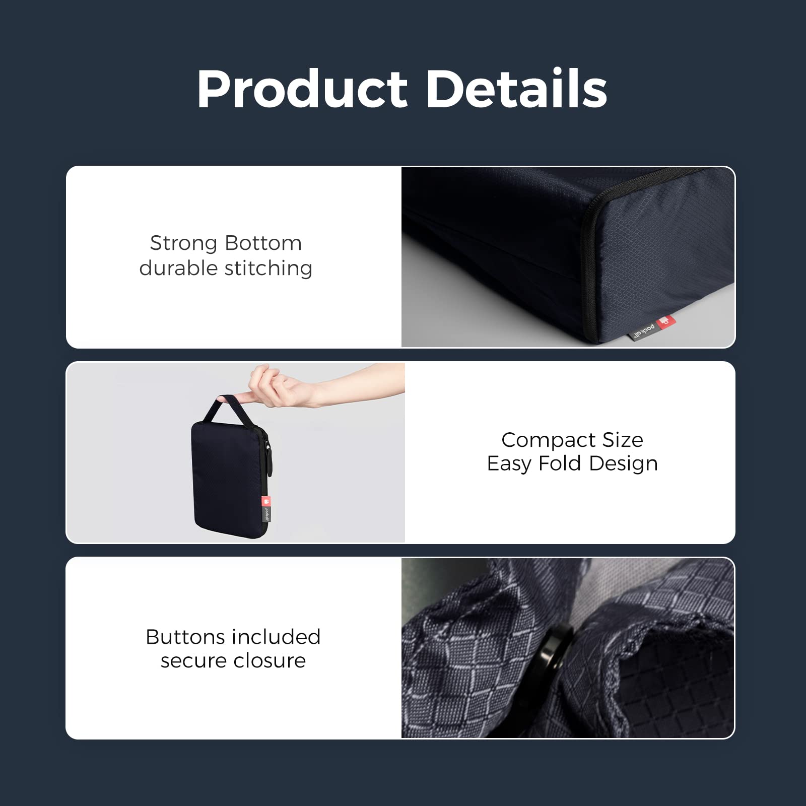 pack all Borsa di totalizzatore pieghevole leggera 16L, borsa della spesa pieghevole resistente all'acqua, borsa della spesa riutilizzabile