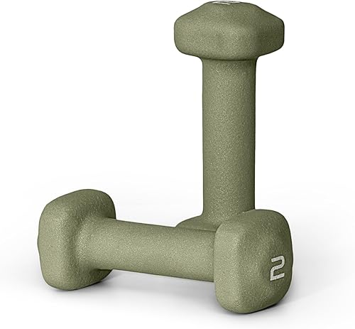 Miniatura 60 de Tone Fitness Pares de Mancuernas de Pesas de Neopreno con Cabeza Cuadrada Antirrodamiento | Múltiples Opciones verde azulado,Beige,Negro