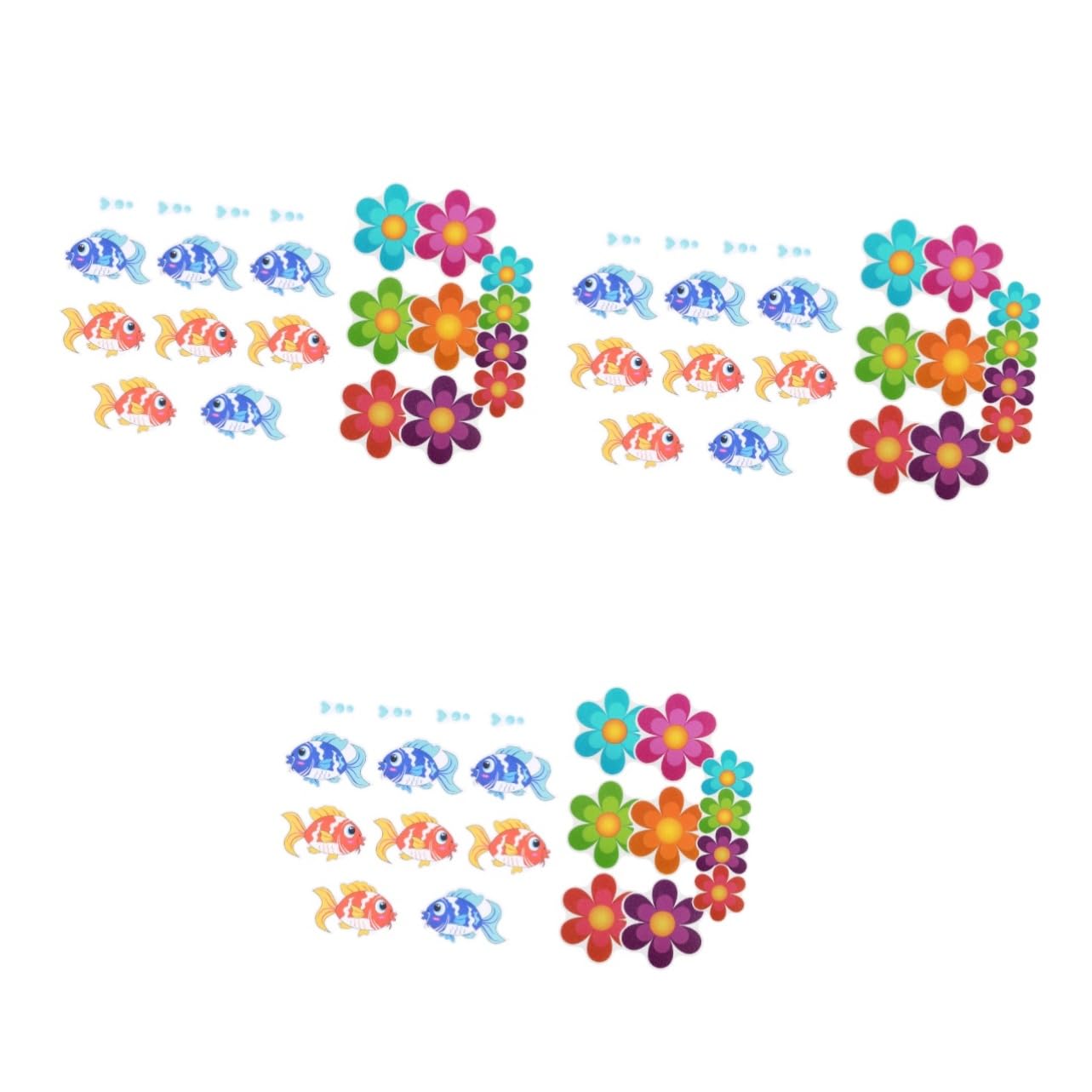 Amosfun 54 Piezas Antideslizantes Pegatinas Antideslizantes Olla De Barro para Cocinar La Hora del Baño Plato con Forma De Flor De Seguridad Pegatinas De Colores De Seguridad para La