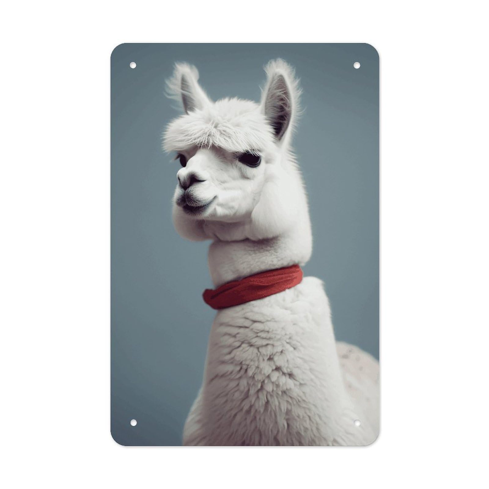 QMNLKH Alpaca Plaques for Wall Decor, Personalized Metal Tin Sign for Home, Multifunctional Poster for Office, Fashion Painting for Hallway, Wall Art Pictures, 7.9x11.8Inch