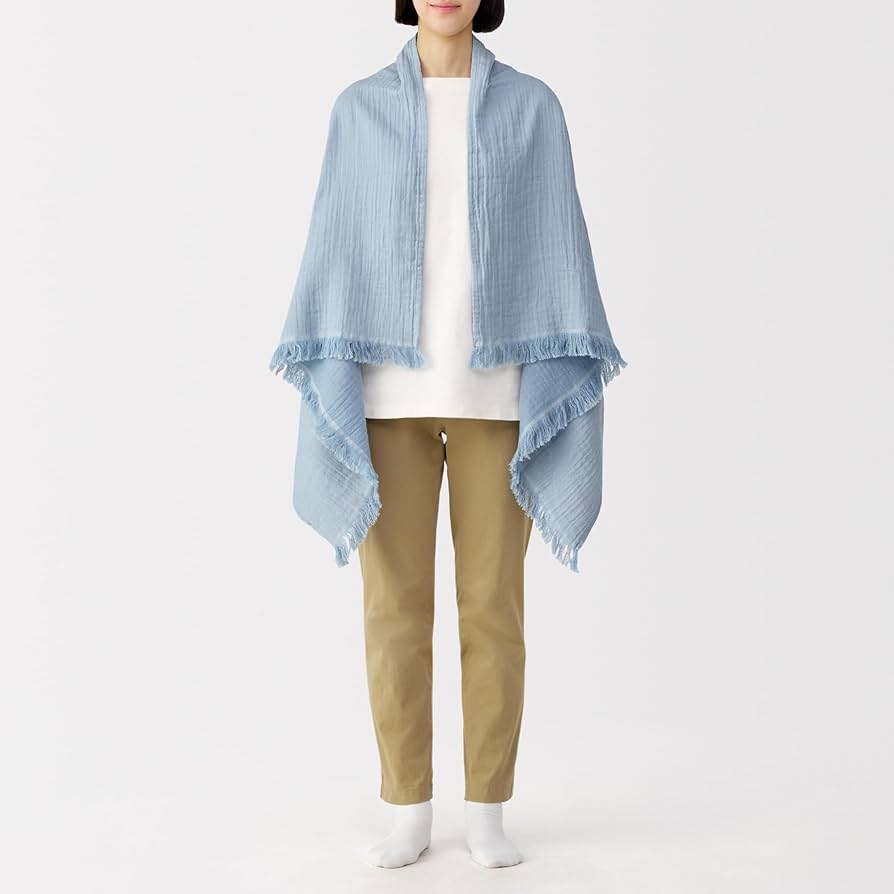 Amazon｜無印良品 羽織れる 二重ガーゼブランケット ・80×130cm