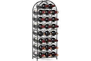 HEOMU 23-Bottle Free Standing Metal Wine Rack