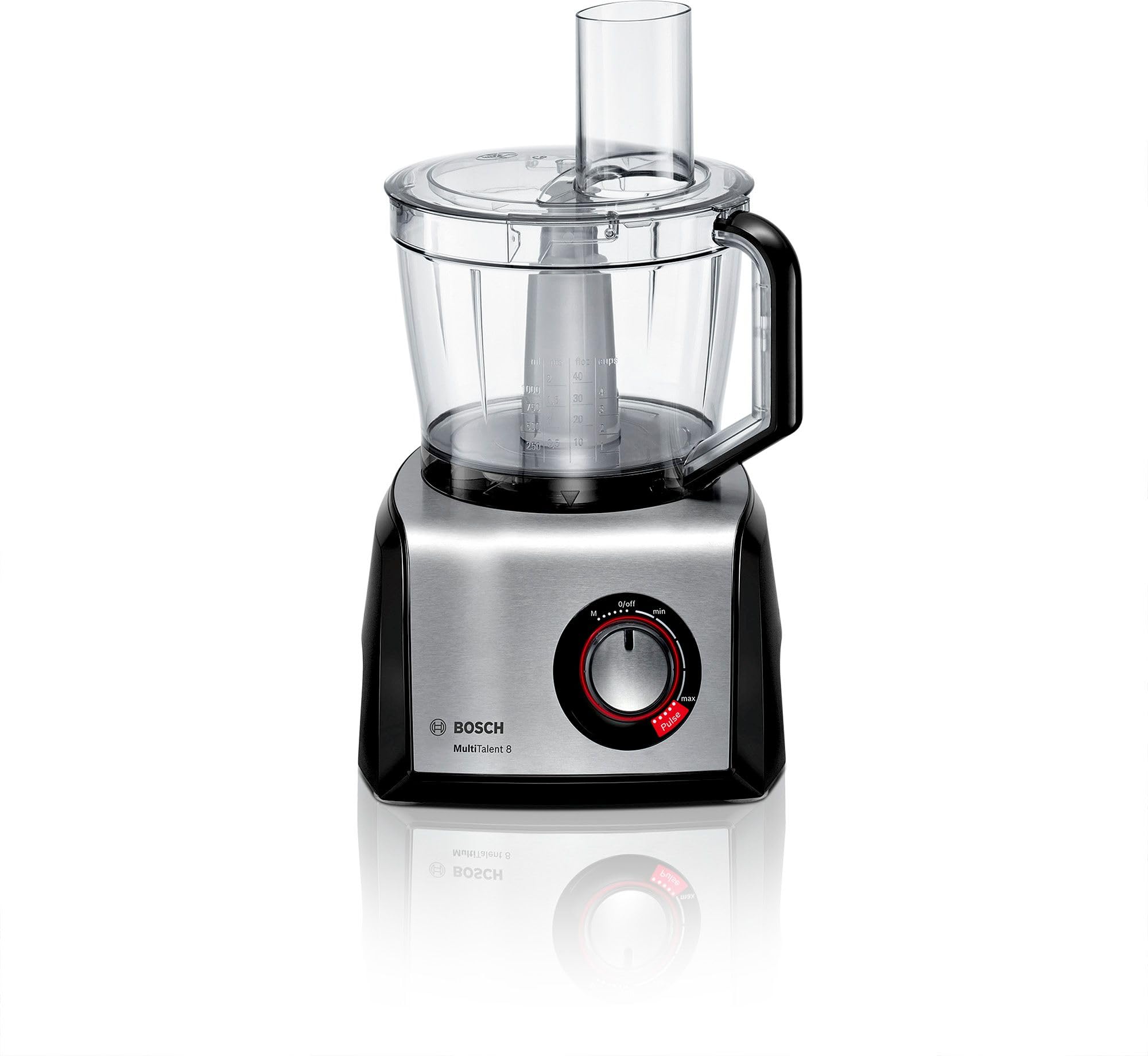 Bosch MultiTalent 8 Robot da Cucina Multifunzione Compatto - Oltre 50 Funzioni, 1250 W, Ciotola 3.9 L, Accessori per Tagliare, Macinare, Impastare, Grattugiare e Montare, Spremiagrumi e Frusta