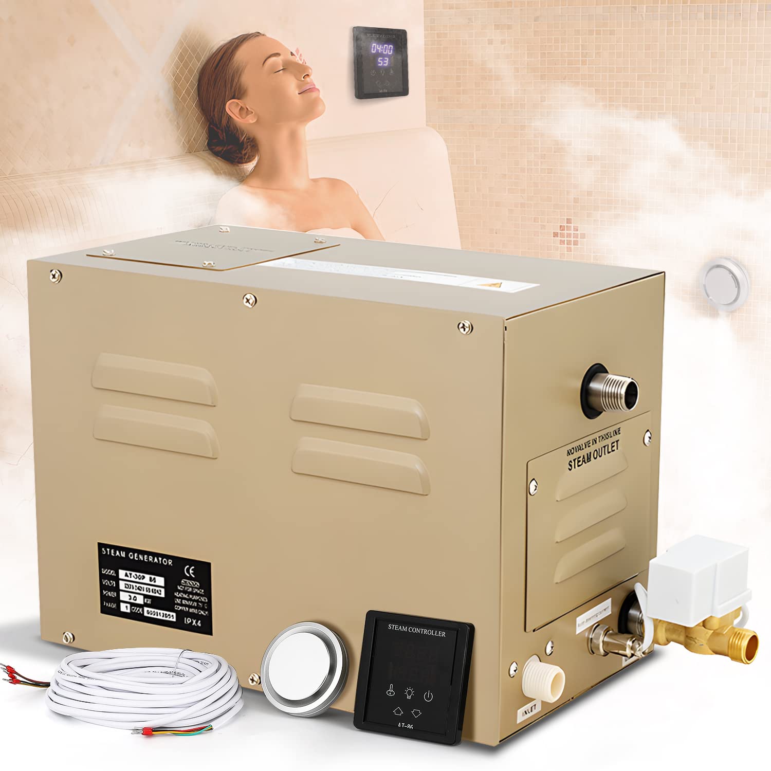 Amazon.co.jp: Hapyvergo 蒸気発生器 スチームシャワー お香のスチーム 