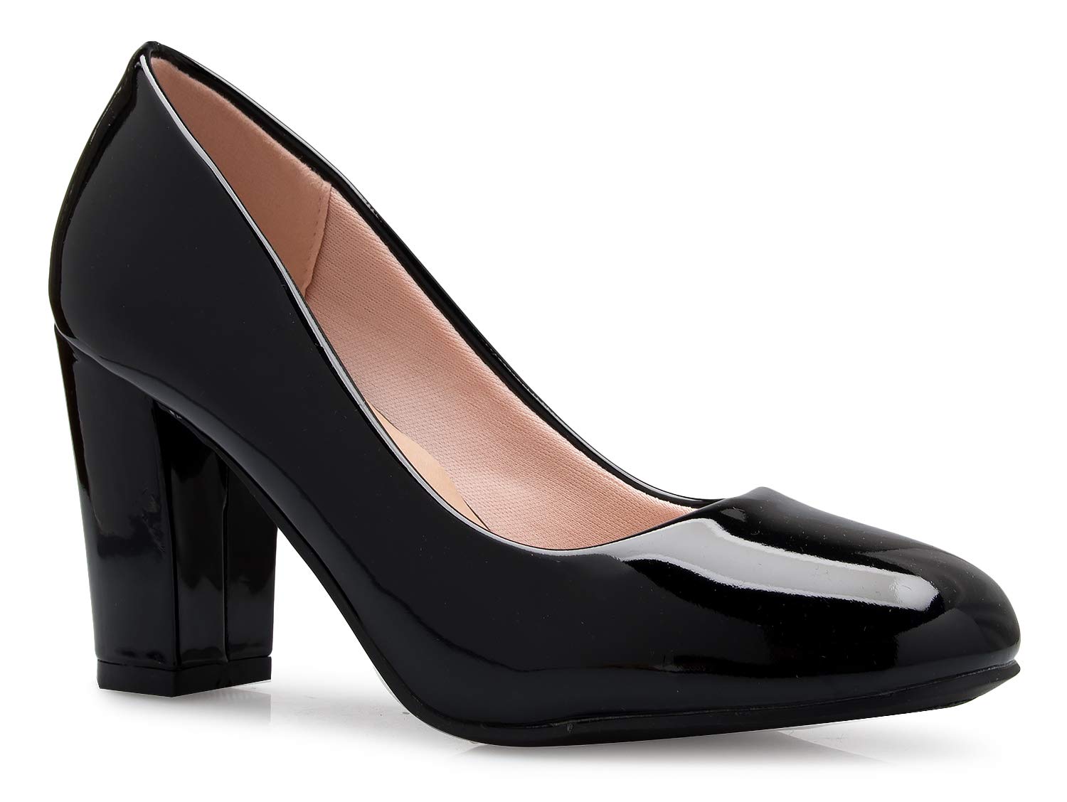 Olivia K Women's Classic Round-Toe Platform Pumps High Block Heel - Adorable, Comfortable