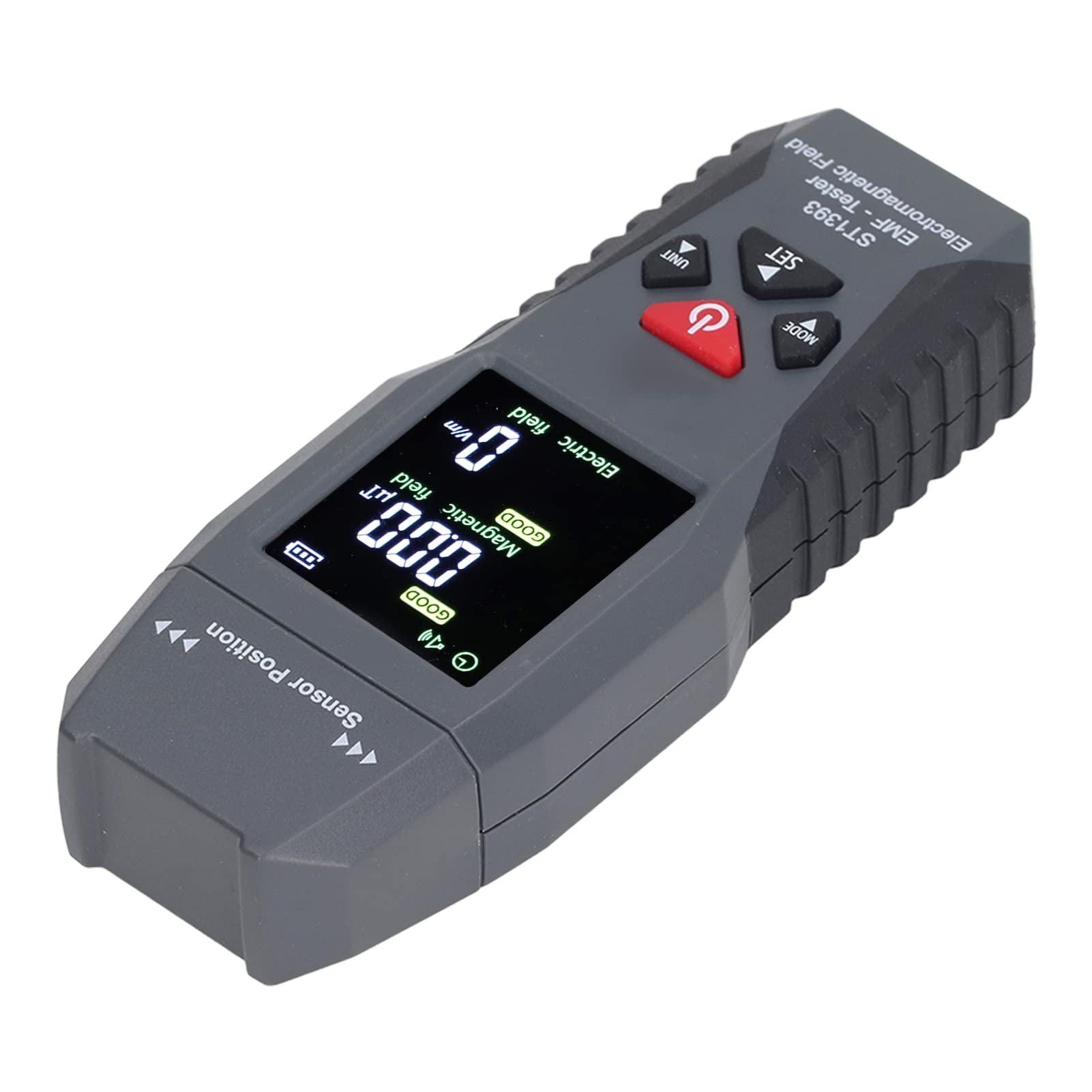 Ręczny detektor promieniowania Miernik EMF z cyfrowym wyświetlaczem LCD i pomiarem temperatury otoczenia - Tester magnetyczny i elektryczny, częstotliwość robocza 20 Hz - 3500 MHz.