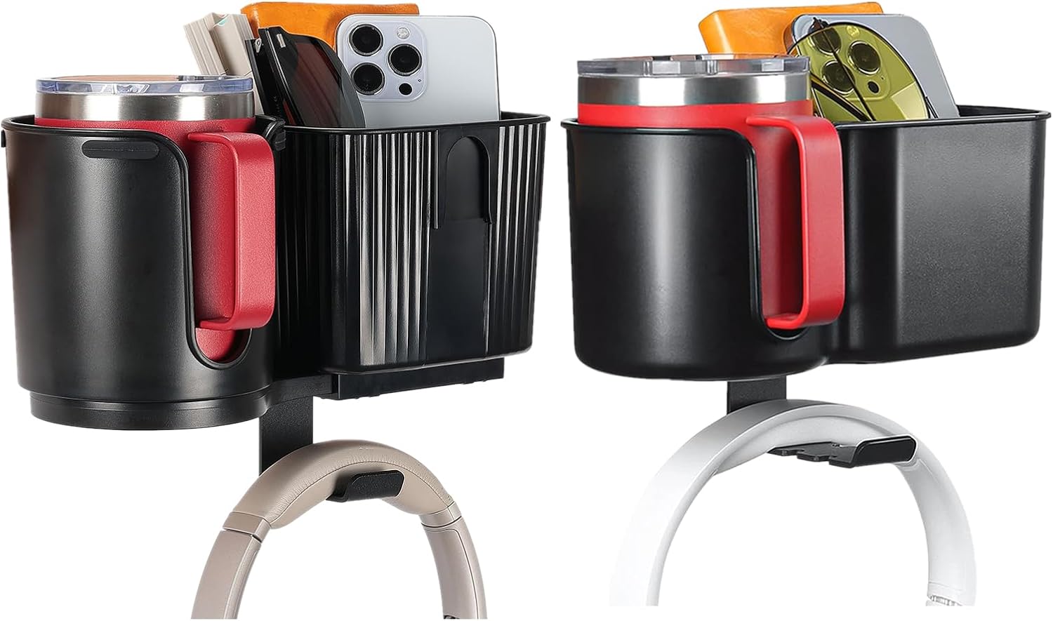 yamagahome Desk Cup Holder, 2 in 1 Table Cup Holder with