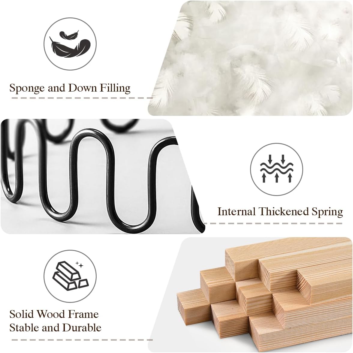 Modular Sectional Sofa Cloud Couch, 82.68" Love Sofa with Pillows, Modern Minimalist Deep Seat Sofa Couches for Apartment Small Space, Sofa Covers Washable&Removable, White