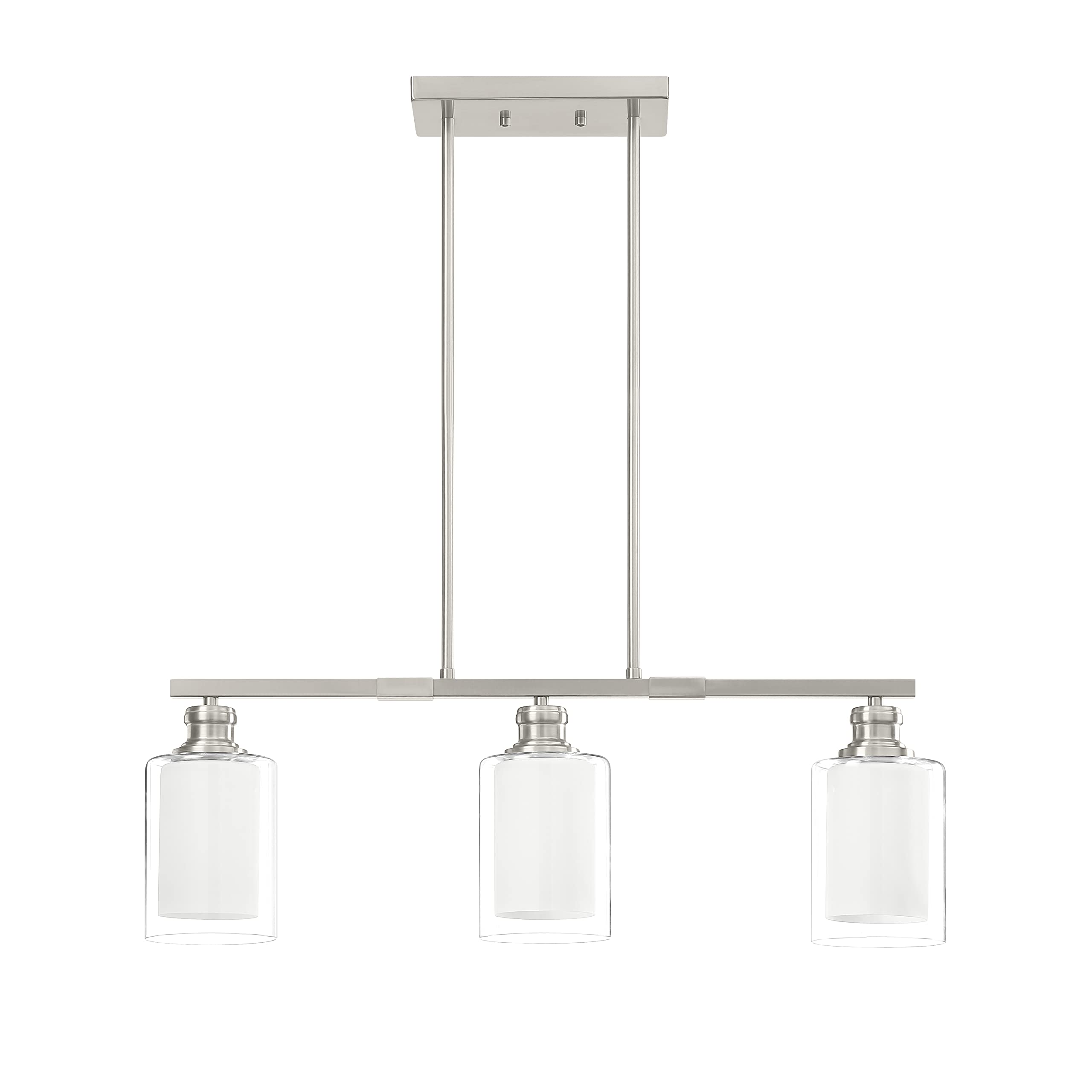 Dolaimi House 3 Light Modern Clear Frosted Glass Kitchen Island Light