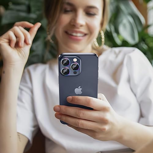 Miniatura 8 de Goton Protector de lente de cámara para iPhone 15 ProiPhone 15 Pro Max, resistente a los arañazos Cubierta de cámara de vidrio templado 9H, carcasa