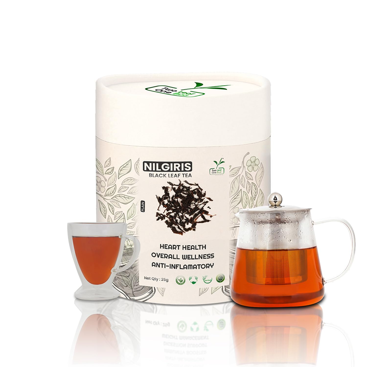 Two Leaf One Bud Nilgris Black Leaf Tea With Plain Flavour | 100% Natural Black Tea | 25 gram