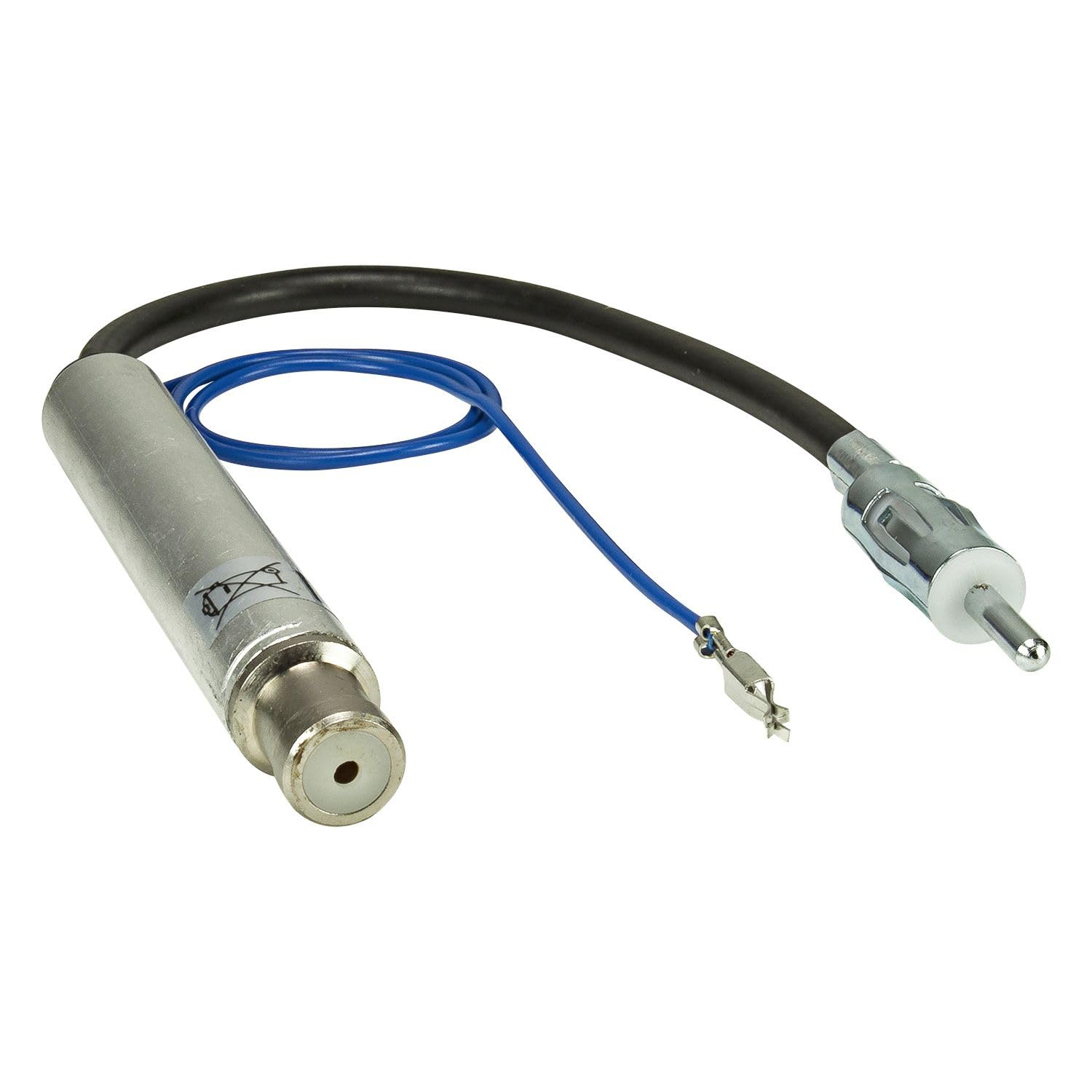 tomzz Audio 1503-001 Adattatore antenna con alimentazione fantasma compatibile con Audi Seat Skoda VW fino al 2005 a DIN
