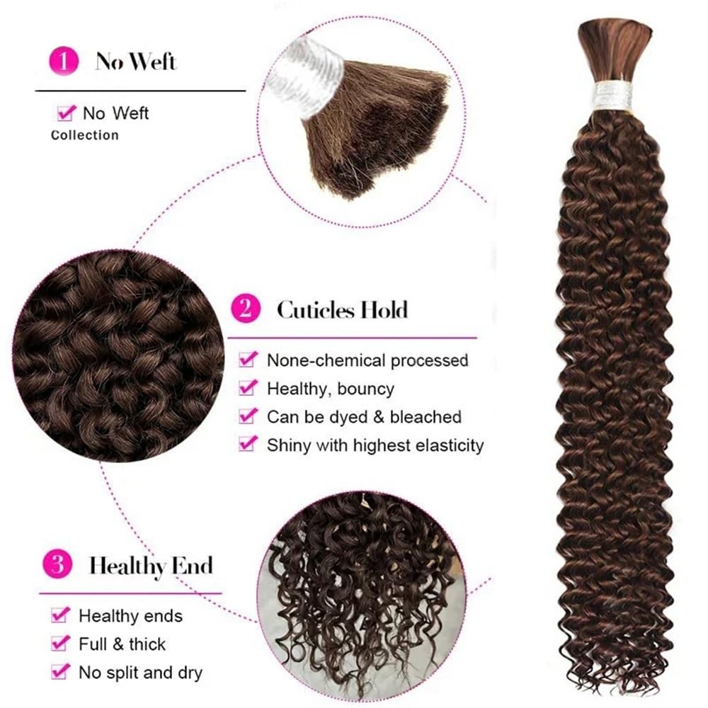 Przedłużenie włosów z brązowymi włosami, bez plątania, do warkoczyków Remy Jerry Curly Boho Braids (1 opakowanie, 20 cali)