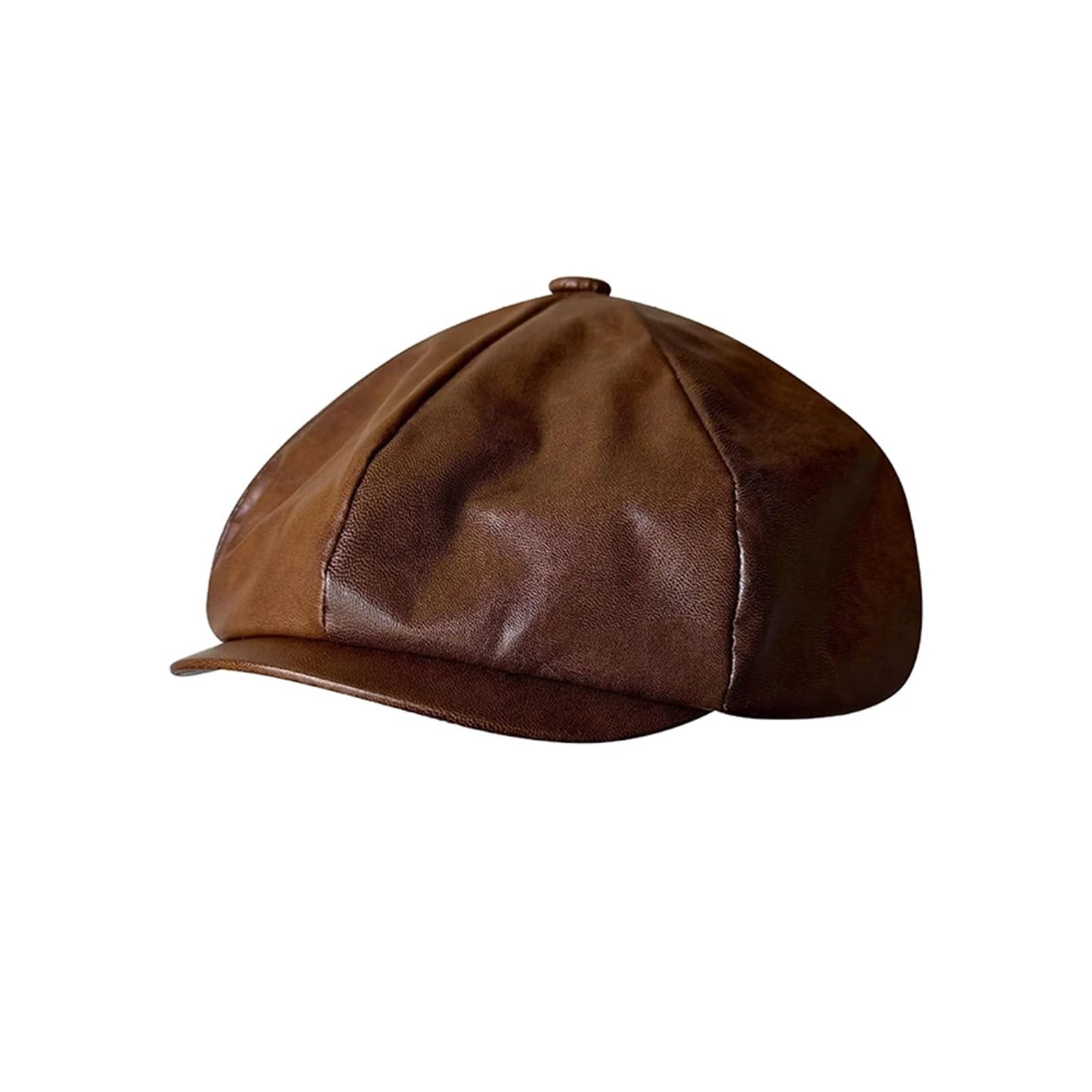 New Faux Leather Flat Cap Men's Golf Cabbie Hat Gatsby Ivy Irish Hunting Newsboy Driver Cabbies Beret