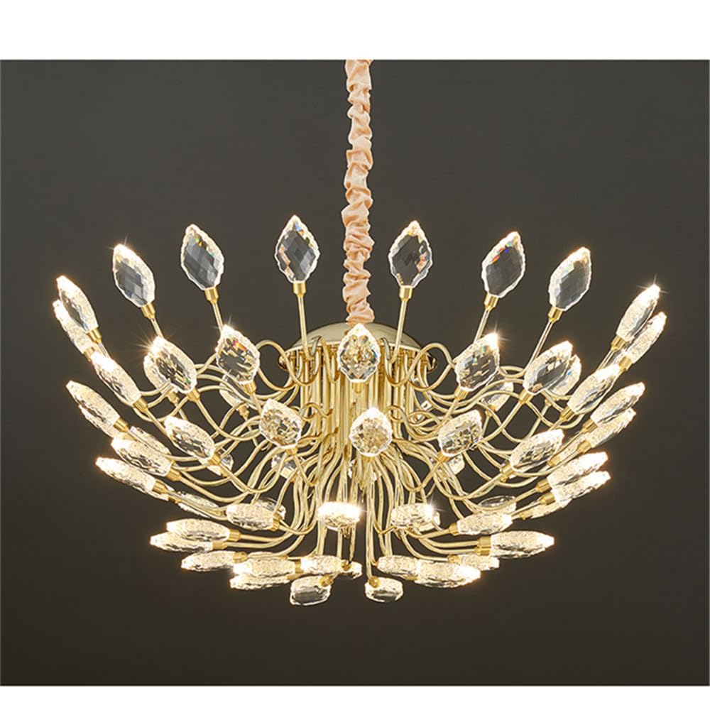 Lampadario di Lusso Contemporaneo in Cristallo con LED, Design alla Moda e Creativo per Soggiorno, Ristorante, Camera da Letto, Villa, Hotel, Salone di Bellezza, Scale, Duplex (C D