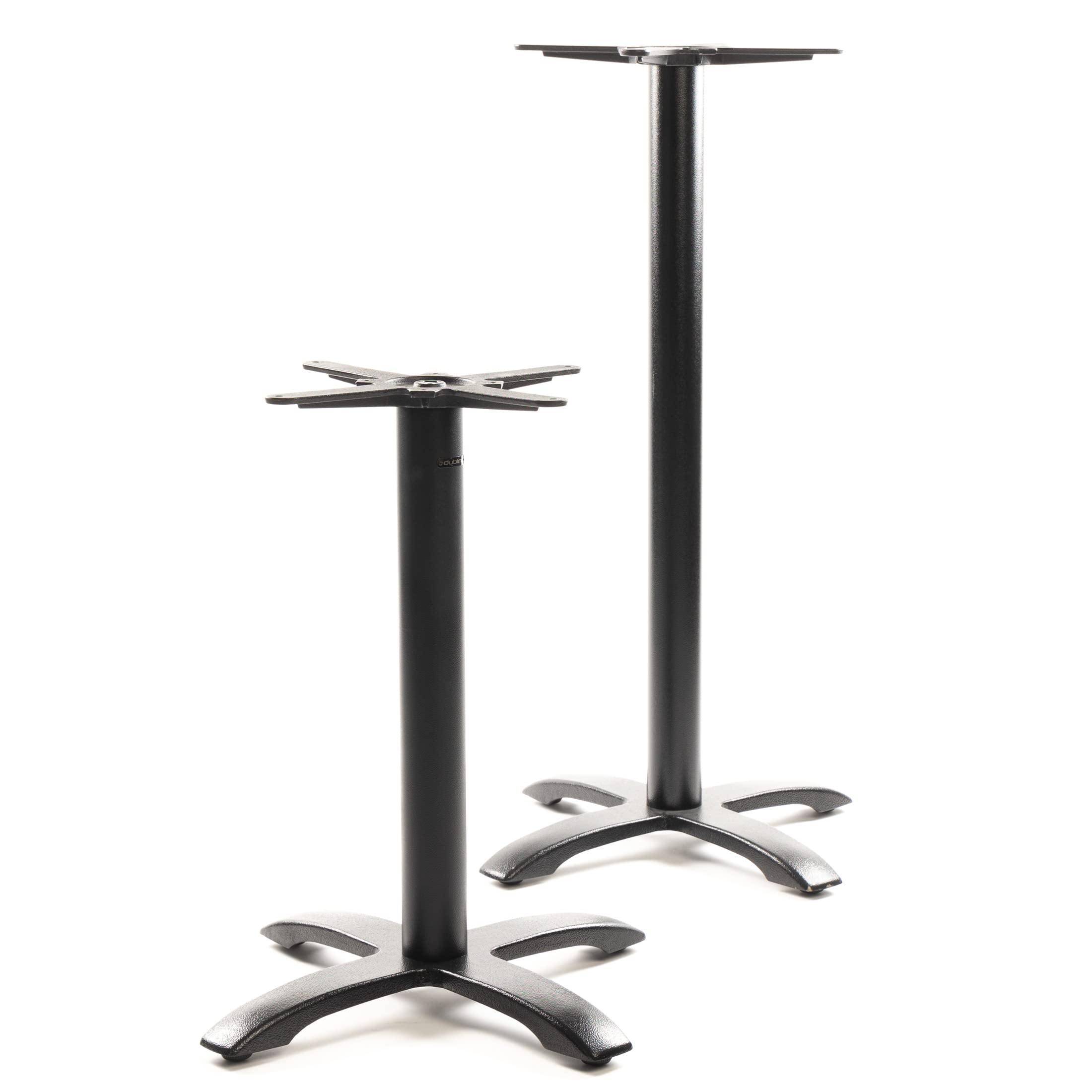 Stehtischgestell Tischbein Schwarz | Premium | PJ7652/110 | Metall | Stehtisch | H 108 cm | 14 kg | Standfuß 46x46 cm | max. Tischplattengröße 70x70 / Ø 80 cm