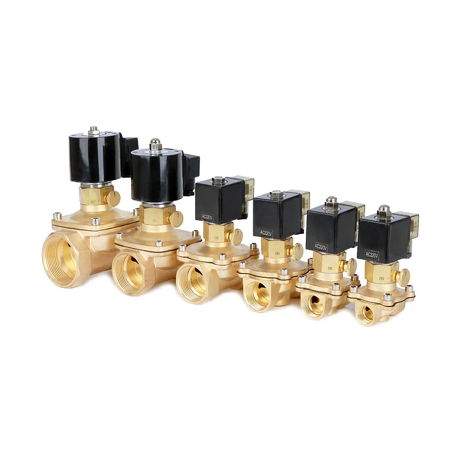 Électrovanne en laiton pour eau huile air électrovanne 1 pouce avec commande manuelle