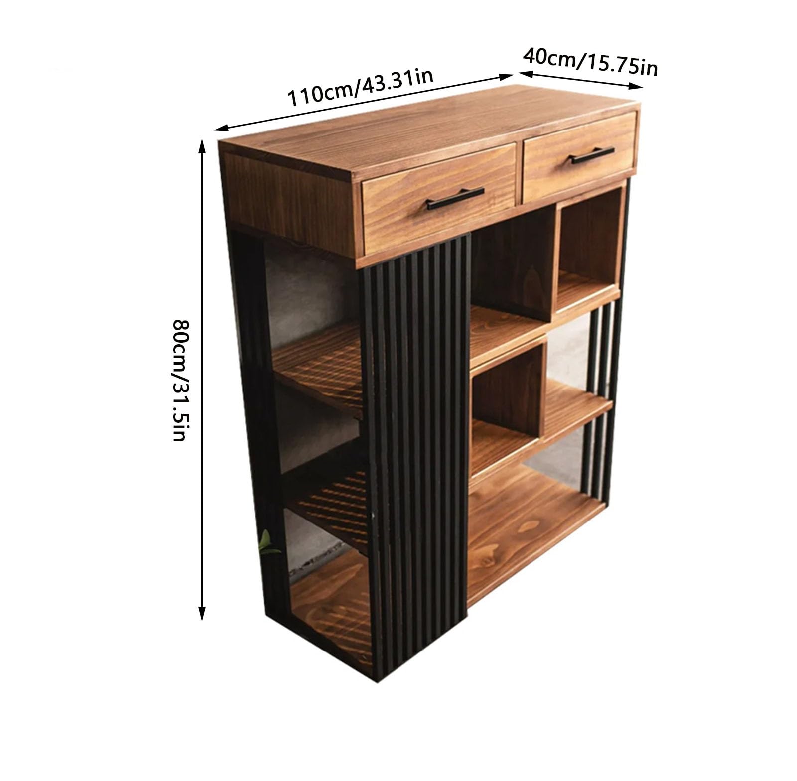 Credenza in stile fattoria Mobile buffet, armadietto in legno con cassetti, mobiletto portaoggetti for ingresso, credenze e credenze, mobiletto decorativo for sala da pranzo, camera da letto, corridoi