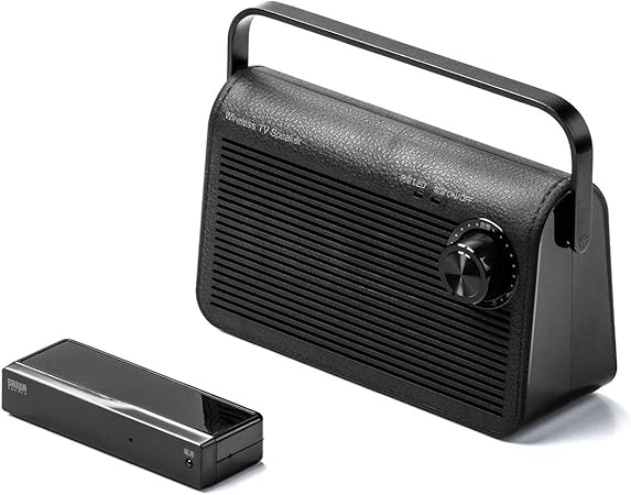 Amazon サンワダイレクト 手元スピーカー テレビ用 ワイヤレス 電波干渉しにくい9mhz帯 最大30m 充電 常時給電可能 ブラック 400 Sp0bk サンワダイレクト ポータブルスピーカー