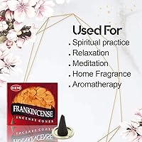 Vista 2 de HEM Conos de incienso de incienso (paquete de 12-120 unidades) Aroma de larga duración para positividad, alivio del estrés, purificador de aire