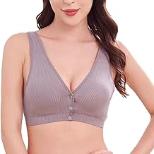 Fashiol Women's Front Open Button Breastfeeding Gather Bra - Pregnancy Vest, No Steel Ring, Push-Up, Wirefree, Full Coverage Nursing Bra with Super Combed Cotton Elastane Stretch