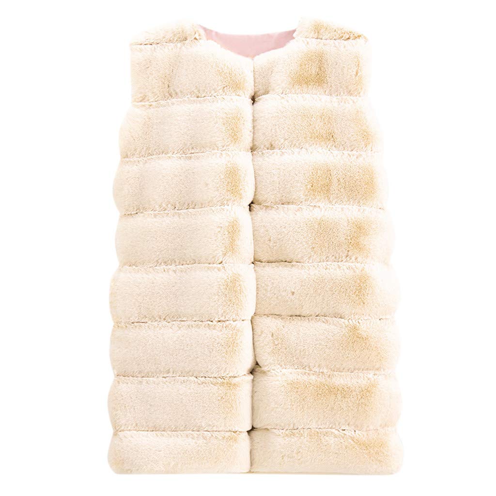 IQYU Gilet in pelliccia sintetica da donna, elegante, trapuntato, con cappuccio, in pelliccia, per autunno e inverno, caldo, in finta pelliccia