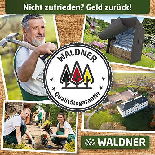 WALDNER Strandkorb Schutzhülle | Oxford 600D | Abdeckung Strandkorbhülle Abdeckhaube Abdeckplane | wasserdicht winterfest wetterfest UV-beständig atmungsaktiv | 120 x 90 x 160 B/T/H | grau anthrazit