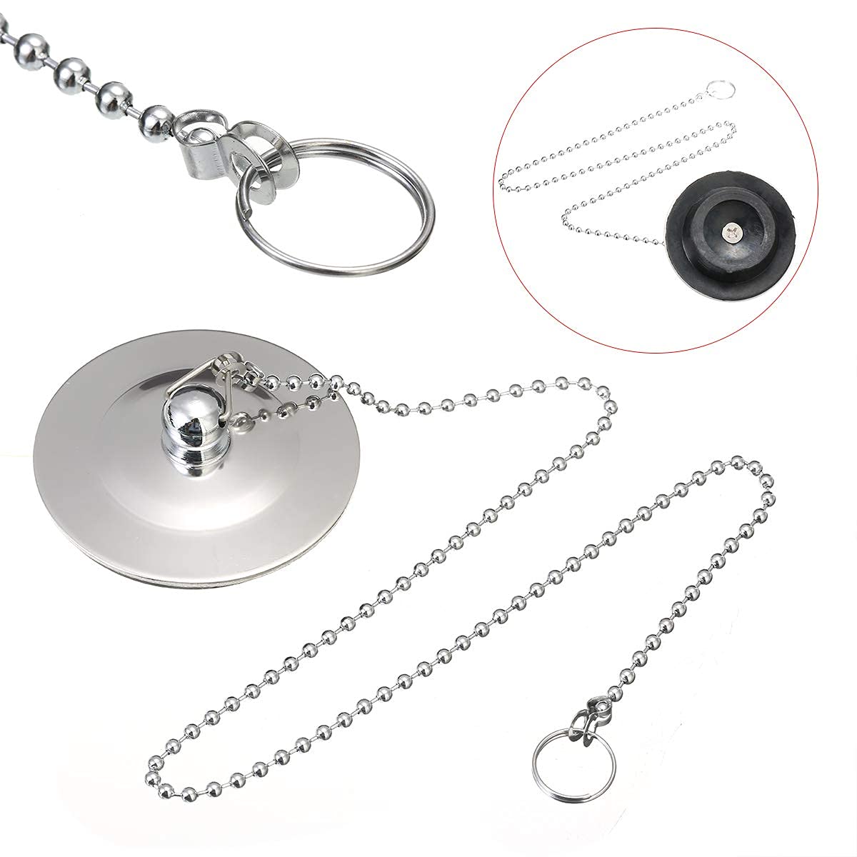 VICTAC Chrome Plated Kitchen Sink Drain Plug Water Stopper Bath Tub Drain Plug Basin Bathtub Drain Stopper Plug Sink Accessory Silver (B0BH9CJHX6) Amazon Price History, Amazon Price Tracker