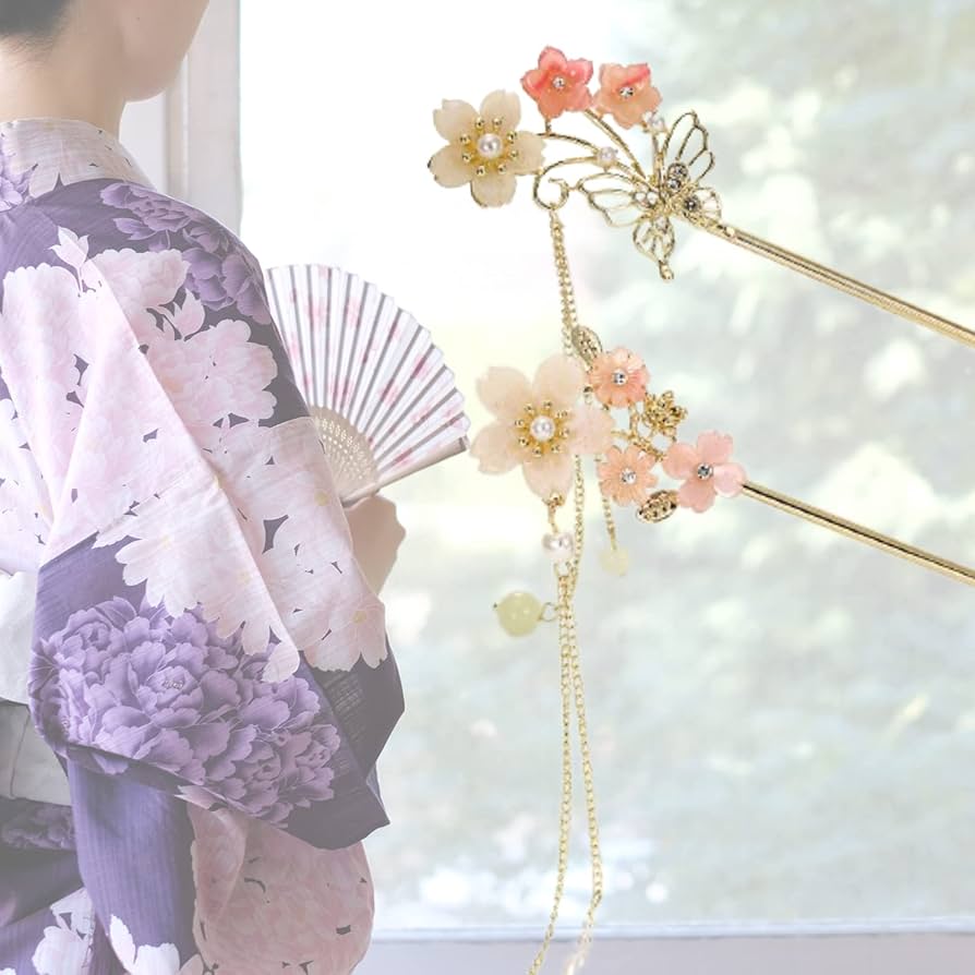 桜咲き誇る和風ヘアクリップ☆ 淡水パールと砂糖ビーズの木の実付き 21GthroLOnL._SS200_.jpg