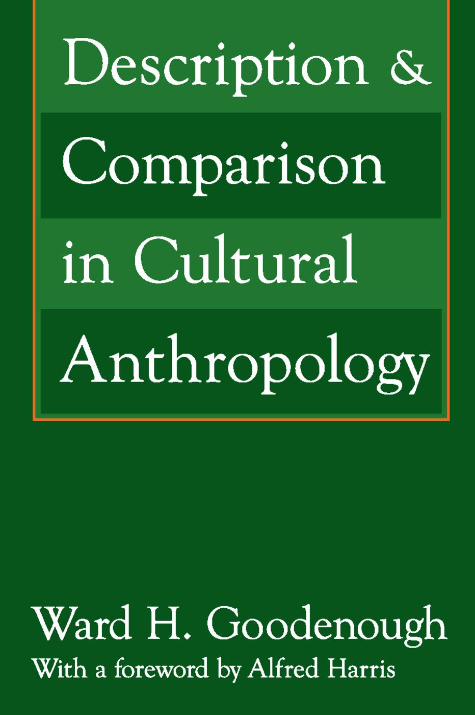 Buy Description & Comparison in Cultural Anthropology — BookShops.in